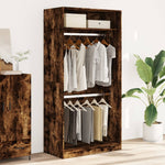 Wardrobe Smoked Oak 100x50x200 cm Engineered Wood 3307805