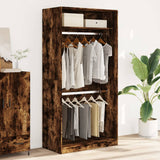 Wardrobe Smoked Oak 100x50x200 cm Engineered Wood 3307805