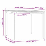 Garden Dining Set 3 pcs Solid Acacia Wood and Stainless Steel 3334813