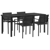 Outdoor Furniture Set 5 pcs Black and Anthracite Textilene 3422881