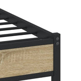 Metal Bed Frame without Mattress Sonoma Oak 100x190 cm 4007862