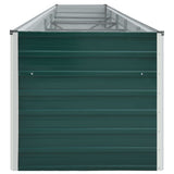 47061 Garden Raised Bed Galvanised Steel 400x80x77 cm Green