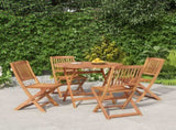 5 Piece Garden Dining Set Solid Wood Acacia 3152898