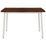 110 x 55 x 75 cm Solid Acacia Wood Dark Brown and White 937475