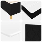 Box Spring Bed with Headboard Black 140 x 190 cm Fabric 3339695