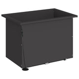 Garden Planter with LED 2 pcs Black 40 x 60 x 40 cm Steel 8008141