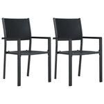 7 Piece Garden Dining Set Black and White 3099278