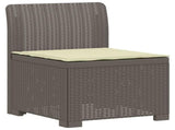 4-Seater Garden Sofa with Cushions Rattan Look PP Light Grey 3443974