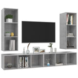 Wall TV Cabinet Wall-mounted 4 pcs 37 x 37 x 107.5 cm 3079884