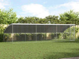Dog Kennel 3 pcs Silver 6 x 2 x 2 m Galvanised steel 3368329