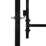 ZNTS Garden Gate Steel 2x4 m Black 144364