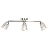 Ceiling Lamp with Transparent Glass Shades for 3 E14 Bulbs Tulip 289230