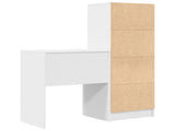 Desk with Drawer with Shelf with Storage 2 pcs White 3337297