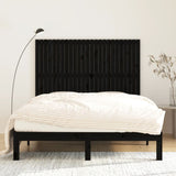 ZNTS Wall Headboard Black 159.5x3x110 cm Solid Wood Pine 824952