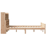 Bookcase Bed without Mattress 135x190 cm Double Solid Wood Pine 3322253