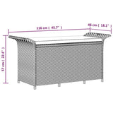 Garden Bench with Cushion Brown 116x46x57 cm Poly Rattan 363419