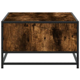 Coffee Table Smoked Oak 100x57x35 cm Engineered Wood and Metal 848761