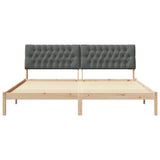 Bed Frame with Upholstered Headboard Brown 200 x 200 cm 3394379