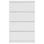 Sideboard High Gloss White 60x35x98.5 cm Engineered Wood 800537