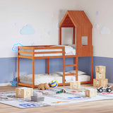 Bunk Bed without Mattress Wax Brown 90x200 cm Solid Wood Pine 3281999
