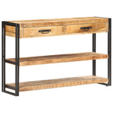 Sideboard 120x30x75 cm Solid Rough Mango Wood 321802