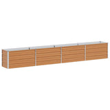 Garden Raised Bed Light Brown 320 x 40 x 45 cm Galvanised Steel 42017331