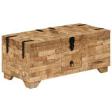 247327 Coffee Table Solid Mango Wood 80x40x35 cm
