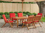 7-Piece Garden Dining Set Natural Solid Acacia Wood 3434564