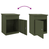 Parcel Drop Box with Door Olive green 47.5 x 38 x 59 cm Steel 874943
