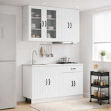 Kitchen Unit LUCCA 4 pcs High Gloss White Engineered Wood 3438319