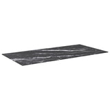 Table Top Black Tempered glass 100x50 cm Durable Table Top 322274