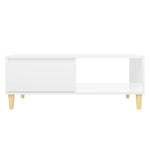 Coffee Table High Gloss White 90x60x35 cm Engineered Wood 806001