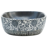 Countertop Basin Black and Blue Oval 47x33x13 cm Ceramic 155070