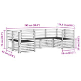 Outdoor Sofa Set 6 pcs White 245 x 126.5 x 73 cm 3392374