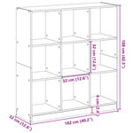 Bookcase Grey Sonoma 102x32x108 cm Engineered Wood 3307842