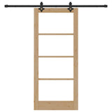 Sliding Door ORKDAL Natural and Black 86 x 198.5 cm 3332199