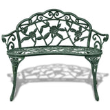 Garden Bench Green Cast aluminium, Cast iron 100 cm Durable 42166