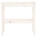 Console Table White 80x40x75 cm Solid Wood Pine 814305