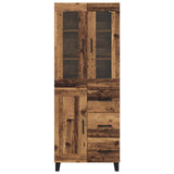 Highboard with Drawer 2 pcs Old Wood Engineered Wood 3415767