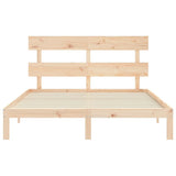 Bed Frame Natural Wood Solid Pine Wood King Bed Frame 3193536