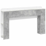 Headboard Cabinet with Storage Concrete Grey Engineered Wood 8001204
