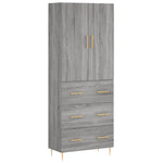 Highboard Grey Sonoma 69.5x34x180 cm Engineered Wood 3195841