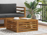 Outdoor Table Solid Acacia Wood Natural 59 x 59 x 37 cm 900483
