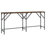 Console Table Smoked Oak 180x29x75 cm Engineered Wood 837764