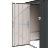 Garden Storage Box Black 214 x 82 x 132 cm Steel 42011285