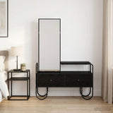 Dressing Table Black Oak 100 x 36.5 x 136 cm Engineered Wood 8007683