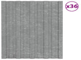 Roof Panel 36 pcs Silver 60 x 45 cm Galvanised steel 42047108