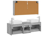 Bathroom Furniture Set 4 pcs Grey Sonoma 3406788
