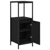 Bathroom Cabinet with Shelves Black Oak 36x35x95 cm 861912