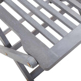 Outdoor Chair Set of 6 Grey Solid Acacia Wood Medium Foldable 3065520